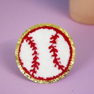 chenille baseball patch, iron on patch, embroidered patch, applique, patch for jacket, patch for backpack