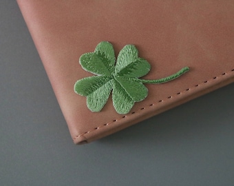 Glücksklee Aufnäher, Bring the Felicity Patch, Aufbügler, Applikation, gestickt, Applikation, Patch für Jacke, Patch für Rucksack