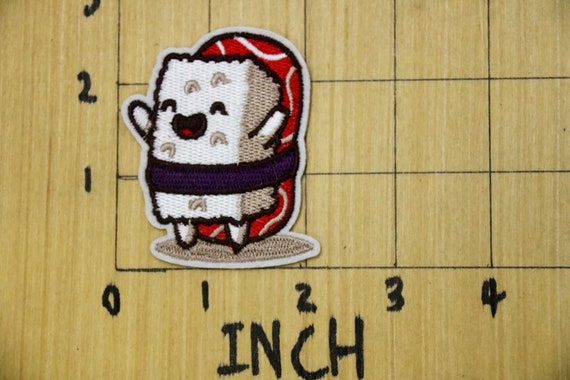 8PCS Sushi Iron-On Patches - Japanese Food Embroidered Patches For Clothes & Bags