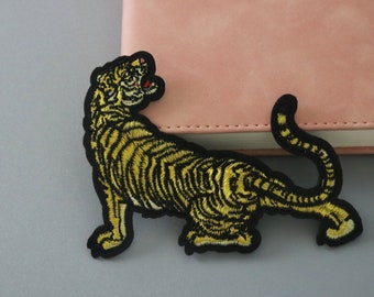 tiger patch, iron on patch, embroidered patch, applique, patch for jacket, patch for backpack
