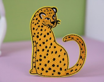 Naszywka z lampartem, naszywka z gepardem, naszywka do prasowania, naszywka haftowana, aplikacja, naszywka na kurtkę, naszywka na plecak