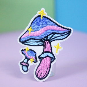 Poisonous mushroom patch, iron on patch, embroidered patch, applique, patch for jacket, patch for backpack
