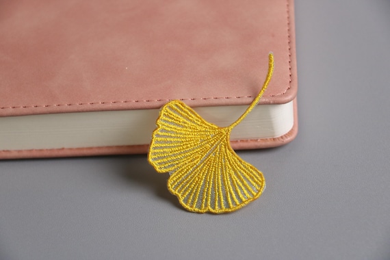 gingko patch, leaf patch, iron on patch, embroidered patch, applique, patch for jacket, patch for backpack