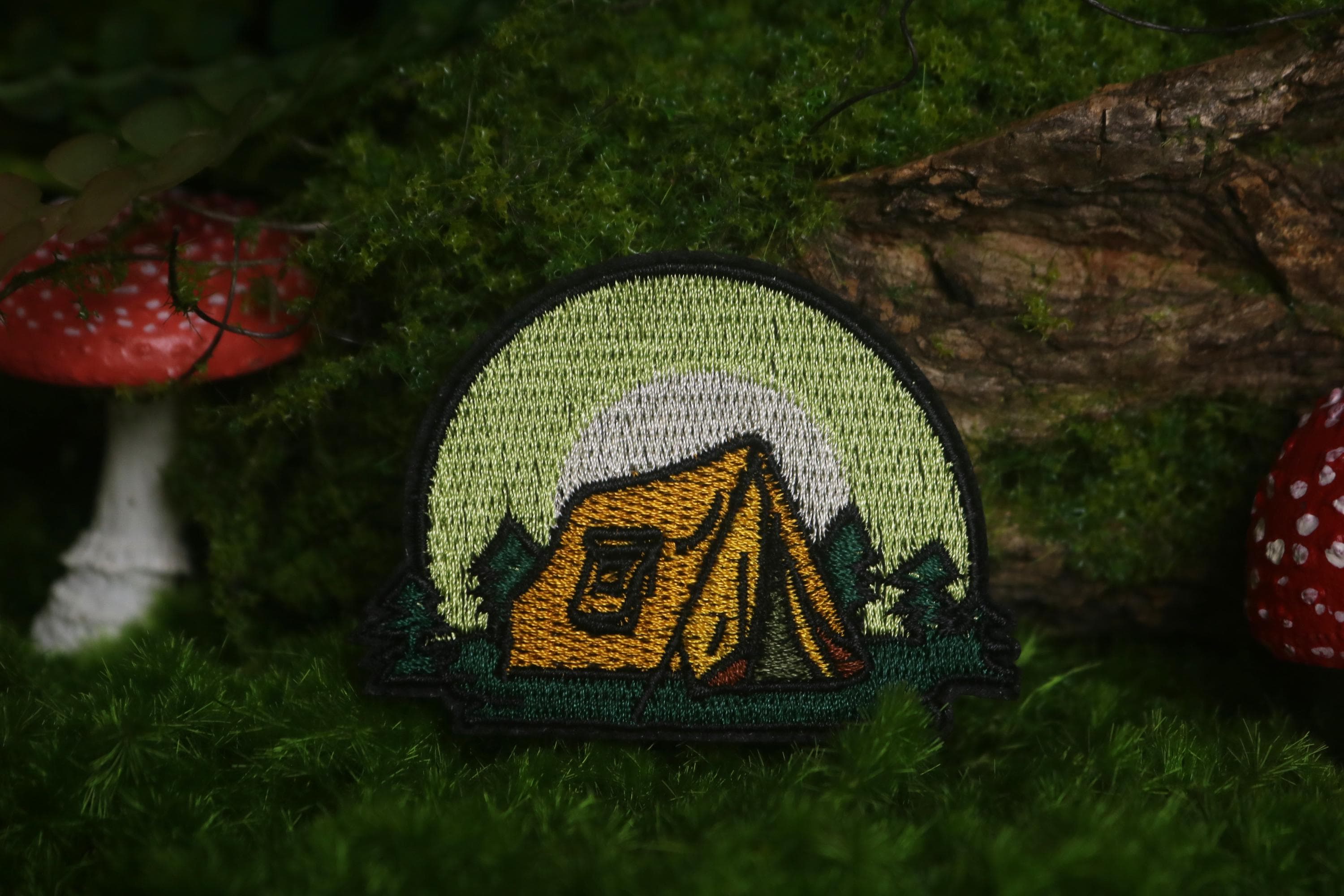 camping patch, tent patch, adventure patch, iron on patch, embroidered patch, applique, patch for jacket, patch for backpack
