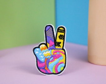 yeah patch, rainbow, iron on patch, embroidered patch, applique, patch for jacket, patch for backpack
