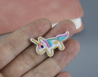 tiny unicorn patch, cute, iron on patch, embroidered patch, applique, patch for jacket, patch for backpack