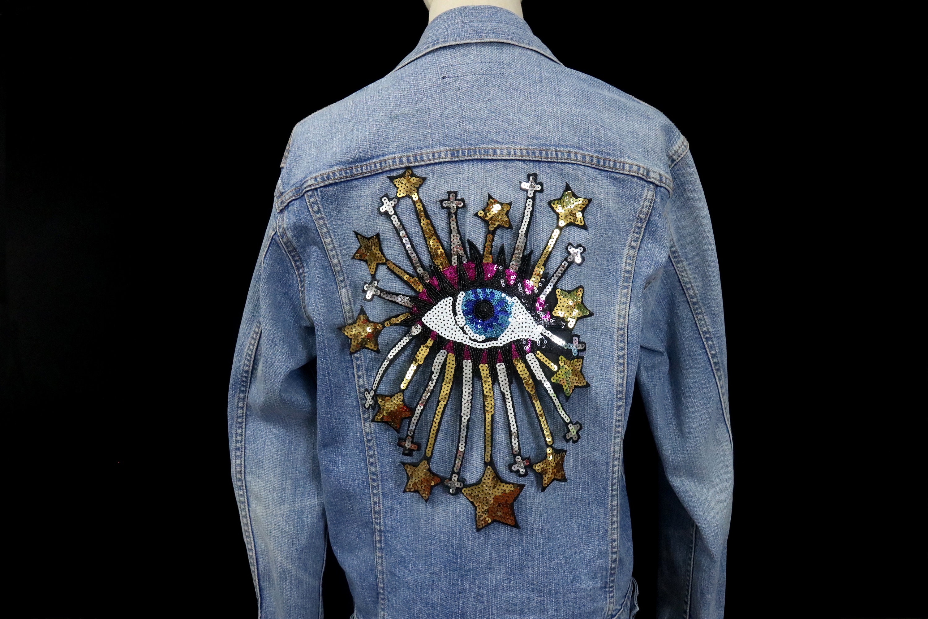 Evil eye jean jacket