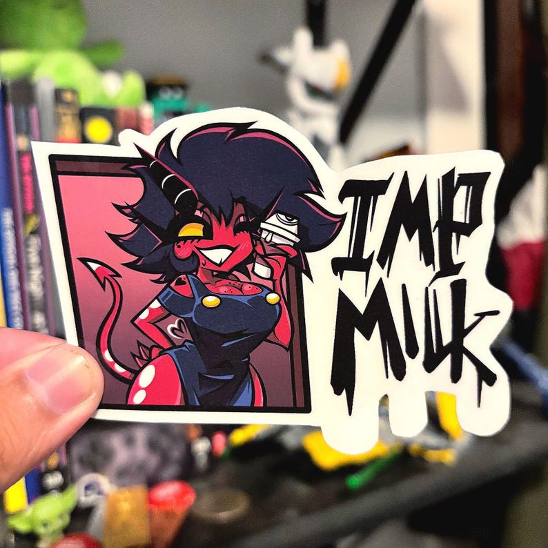 Imp Message Sticker Millie Imp Milk Sticker - Helluva Boss - Etsy
