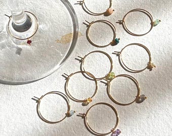 Itsy Gemstone Wine Charms | Set of 10