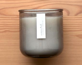 Pure Organic Candle in Slate Recycled Glass | Nontoxic & All Natural | Colorado Handcrafted