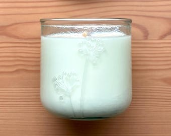 Purely Organic Candle | Nontoxic & All Natural | 100% Recycled Floral Glass | Colorado Handcrafted