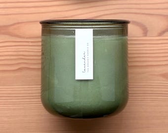 Organic Candle in Green Recycled Glass | Nontoxic & All Natural