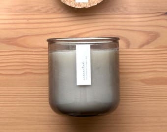 Organic Unscented Candle in Recycled Glass | Nontoxic & All Natural | Zero Soy