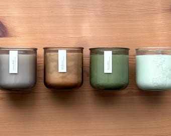 Lavender Organic Candle in Recycled Glass | Nontoxic & All Natural