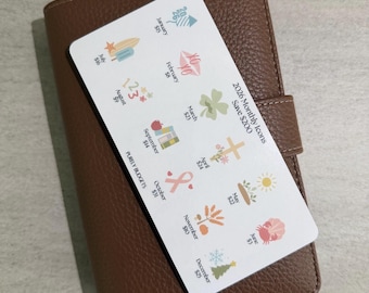 2026 Monthly Icons | Laminated A6 Savings Challenge