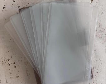 A6 Zipperless Clear Frosted Envelopes | Cash Envelope System