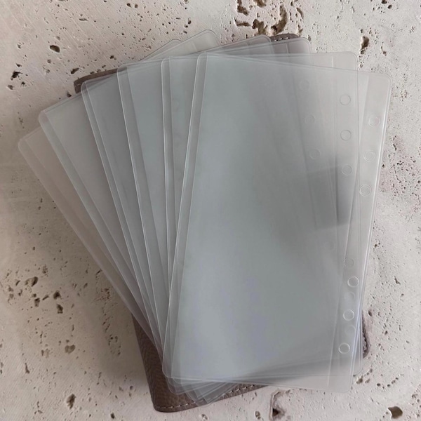 A6 Zipperless Clear Frosted Envelopes | Cash Envelope System