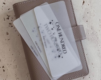 MATTE VELLUM Cash Placeholders | AESTHETIC Individual Inserts | Style 1