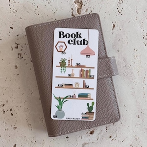 Reto de ahorro del club de lectura / Hoja de seguimiento de ahorros en efectivo plastificada tamaño A6