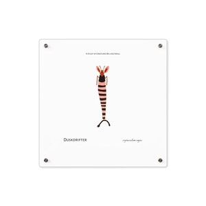 Duskdrifter (crepusculum vagus) "A Study of Creatures Big and Small" muurkunstpaneel - klaar om op te hangen acrylprint - denkbeeldig dier