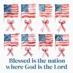 Patriotic American Flag Print: Christian 4th of July Wall Art (Digital Download