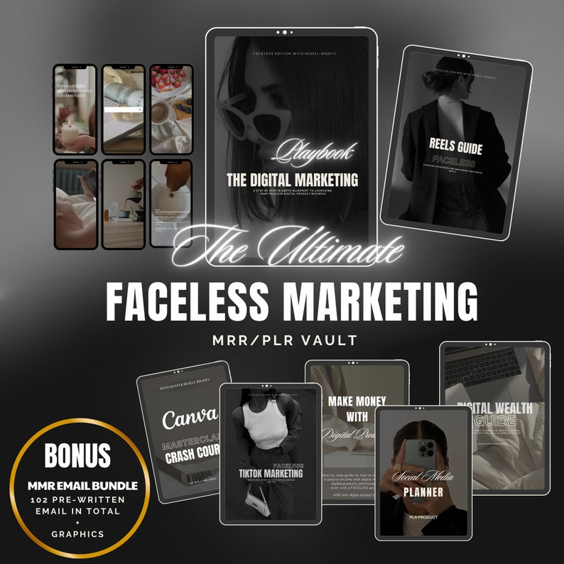The Ultimate Faceless Digital Marketing Vault: 7 Guides + 30 REELS ...