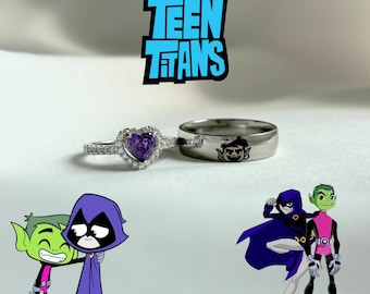 Raven and Beast boy rings