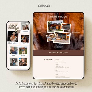 Bachelorette Website Template Canva Same Cowboy Forever Invitation Western Trip Planner Nashville Bach Weekend Itinerary Austin Party Bride image 7