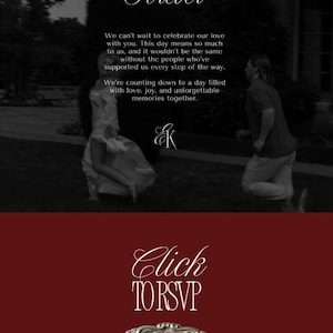 Wedding Website Template Burgundy Old Money Editable Canva Wedding Site with RSVP Form Digital Invitation Paperless Elegant Modern Design bild 20