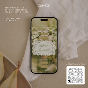 Wedding Website Template Vintage Wildflower Canva Invitation with RSVP Digital Wedding Romantic Timeless Classic Elegance Old Money Site imagem 19