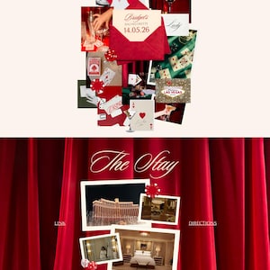 Bachelorette Website Template Canva Invitation Vegas Casino Theme Bach Party Design Lucky in Love Girls Weekend Editable Trip Planner image 20