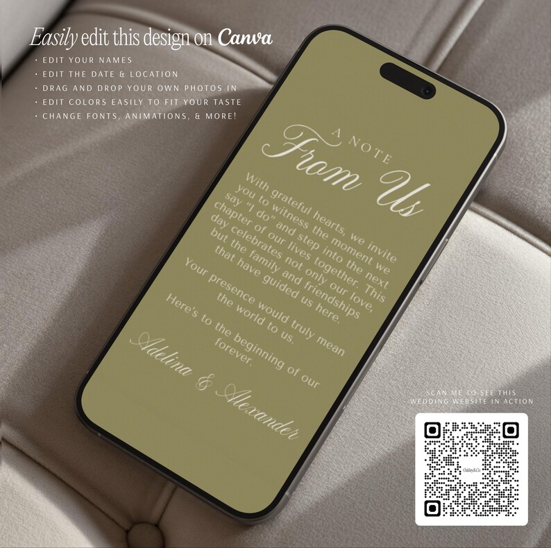 Wedding Website Template Vintage Wildflower Canva Invitation with RSVP Digital Wedding Romantic Timeless Classic Elegance Old Money Site imagem 13