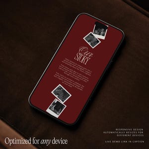 Wedding Website Template Burgundy Old Money Editable Canva Wedding Site with RSVP Form Digital Invitation Paperless Elegant Modern Design bild 17