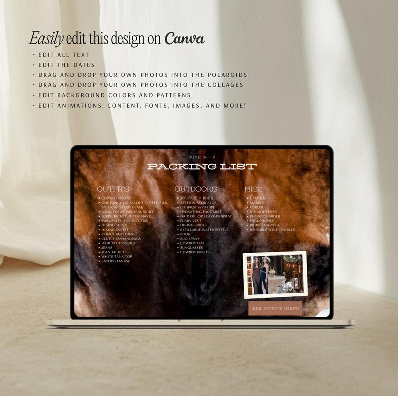 Bachelorette Website Template Canva Same Cowboy Forever Invitation Western Trip Planner Nashville Bach Weekend Itinerary Austin Party Bride image 12