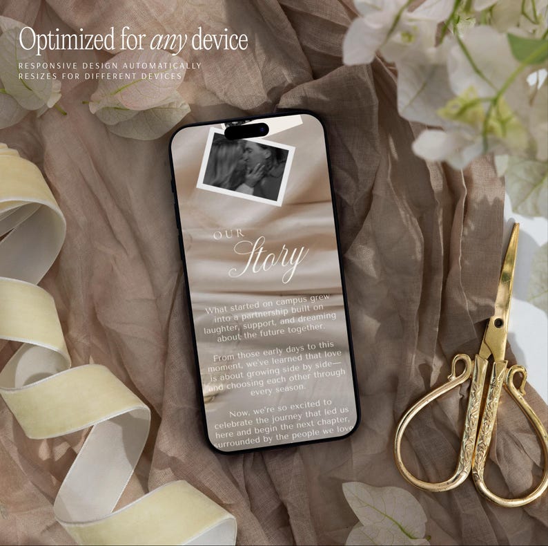 Wedding Website Template Vintage Wildflower Canva Invitation with RSVP Digital Wedding Romantic Timeless Classic Elegance Old Money Site imagem 15