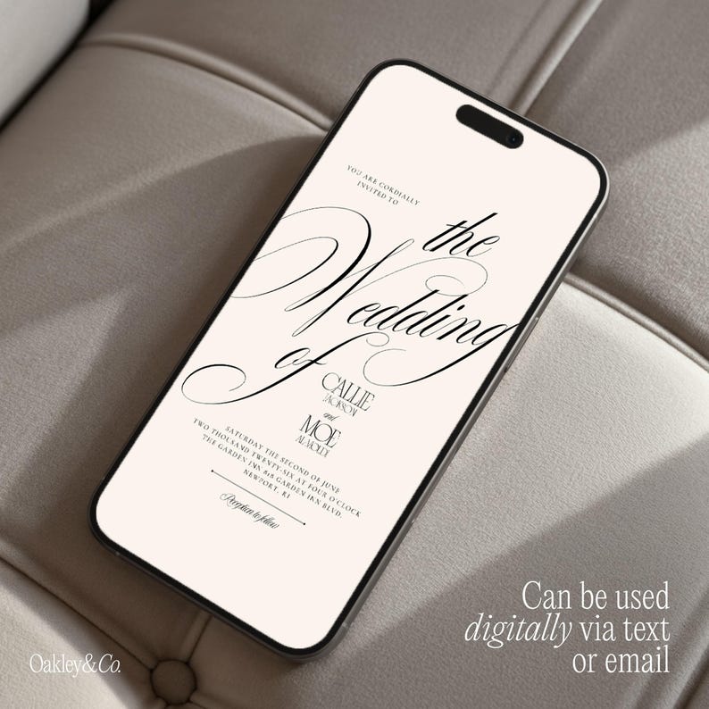 Printable Wedding Bundle Canva Editable Template Digital Invitation Suite Modern Calligraphy Design Black Typography Elegant Romantic Style Complete Package RSVP Card Details Insert Diamond Harlequin Border Pattern Instant Download Easy DIY
