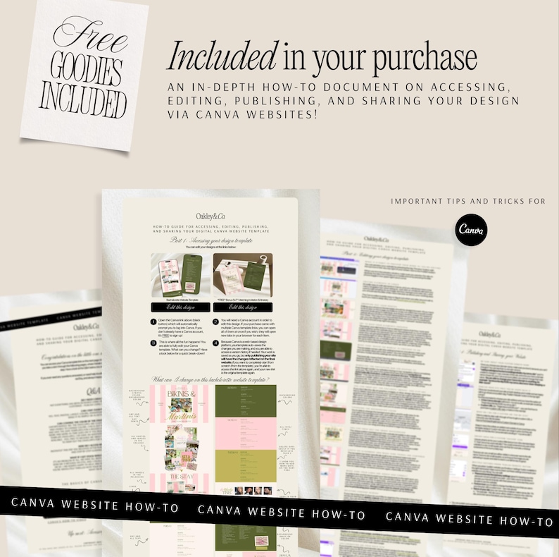 Bachelorette Website Template Bikinis and Martinis Editable Canva Invitation Itinerary Planner Bridal Event Organizer Bach Trip Details image 9