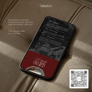 Wedding Website Template Burgundy Old Money Editable Canva Wedding Site with RSVP Form Digital Invitation Paperless Elegant Modern Design bild 19