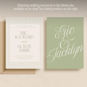 Printable Wedding Invitation Design Digital Download Template Botanical Garden Theme Rehearsal Dinner Card Canva Editable Format Welcome Party Invite Green Olive Cream Colors Custom Bridal Stationery Weekend Event Collection Elegant