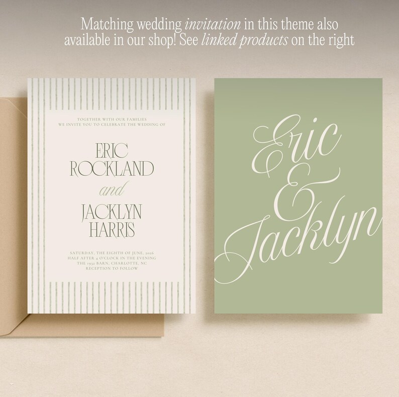 Printable Wedding Invitation Design Digital Download Template Botanical Garden Theme Rehearsal Dinner Card Canva Editable Format Welcome Party Invite Green Olive Cream Colors Custom Bridal Stationery Weekend Event Collection Elegant