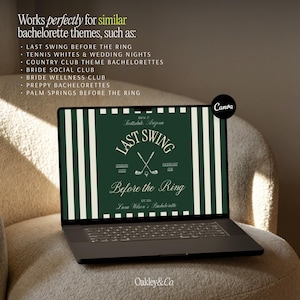 Bach Party Planning Template Digital Canva Website Design Bachelorette Weekend Organizer Preppy Country Club Theme Green Color Scheme Complete Itinerary Planner Packing List Coordinator Cost Tracker Template Golf Winery Hiking Shopping