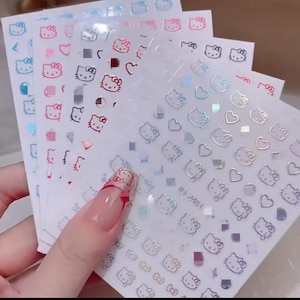 Nail Art Water Decals -  Hello Kitty inspired water decals