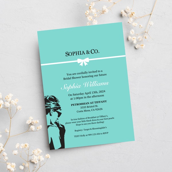 Breakfast at Tiffanys Bridal Shower Invitations - Etsy