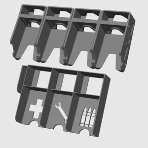 Nemesis-gamekaarthouders: tekenen/weggooien, 3D-geprint