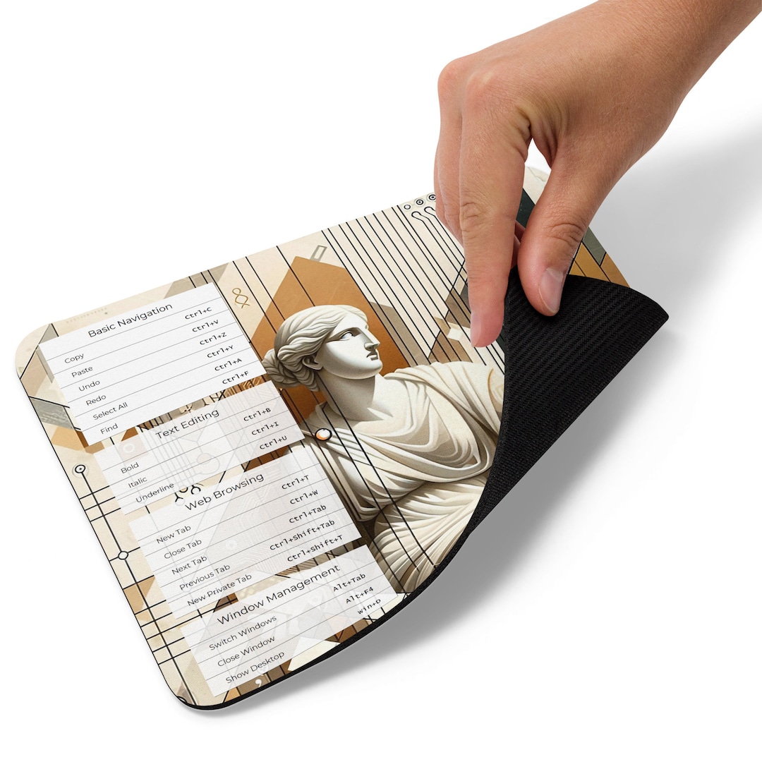 Classic codex keyboard shortcut mousepad etsy