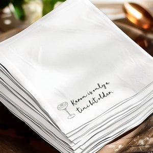 Custom Party Napkins, Personalized Birthday Party Décor, Cocktail Napkins, Birthday Party Favors, Custom Birthday Bar Napkins, Custom Party