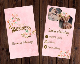 Pretty Floral Business Card Template