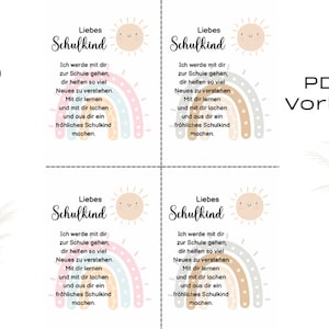 Zonnevangerkaart | Sleutelhanger | PDF-sjabloon schoolkind | Zonnevanger