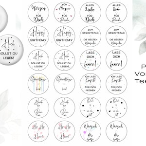 Birthday template for tea lights