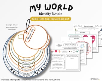 Identity Bundle For Children How To Help Kids Understand Their Identity Worksheets Learn Your Personality Characteristics Beliefs Heritage